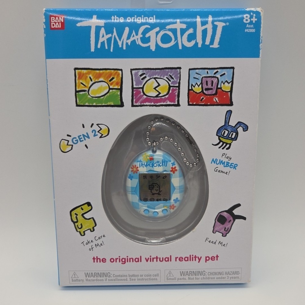 NEW Bandai The Original Tamagotchi Gen 2 Virtual Reality Pet 2021 Flower Gingham